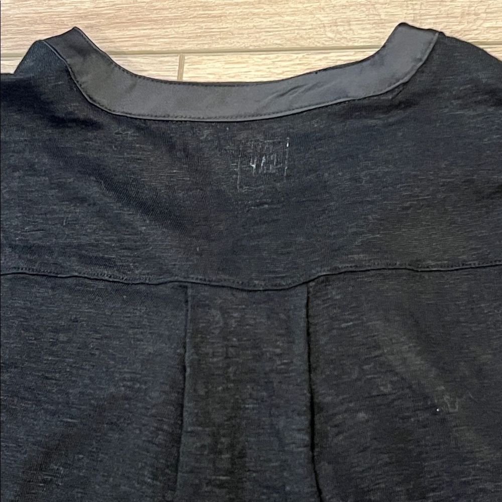 GAP Size XS Black Sleeveless Sheer Tank Top Hi-Low 100% Linen - Picture 10 of 10